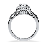 1870 Collection Engagement Ring 1870 Collection 14k White Gold .48ct Round Diamond Halo Engagement Ring 6.5