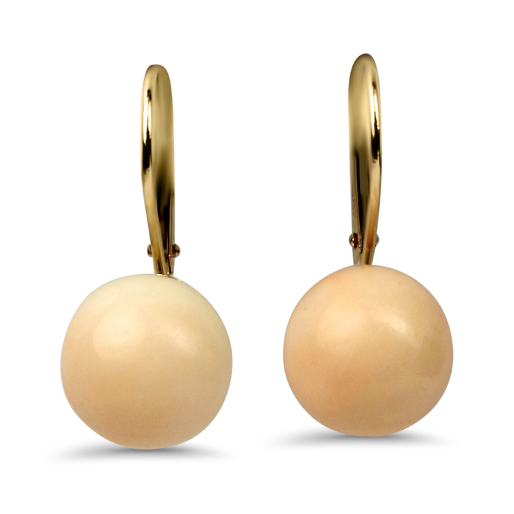 1870 Collection Earring 1870 Collection 14K Yellow Gold Coral Drop Earrings