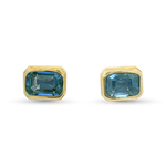1870 Collection Earring 1870 Collection 14k Yellow Gold Sapphire Stud Earrings