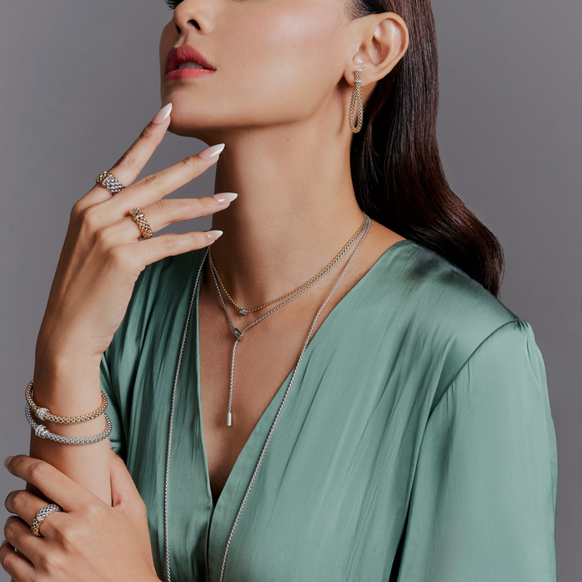 Fope Lifestyle Image Earrings, Necklaces, Rings, Bracelets