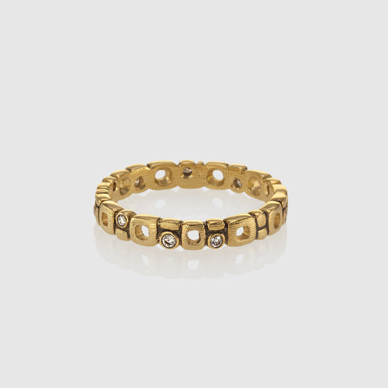 Alex Sepkus Ring Alex Sepkus Micro Windows 18k Yellow Gold Diamond Band