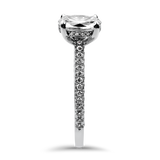 Christopher Designs Bridal Engagement Ring Christopher Designs 18K White Gold L'Amour Crisscut Oval Diamond Engagement Ring 6.25