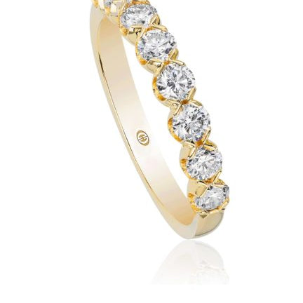 Christopher Designs Bridal Wedding Band Christopher Designs 18k Yellow Gold Round Diamond Band 6.5