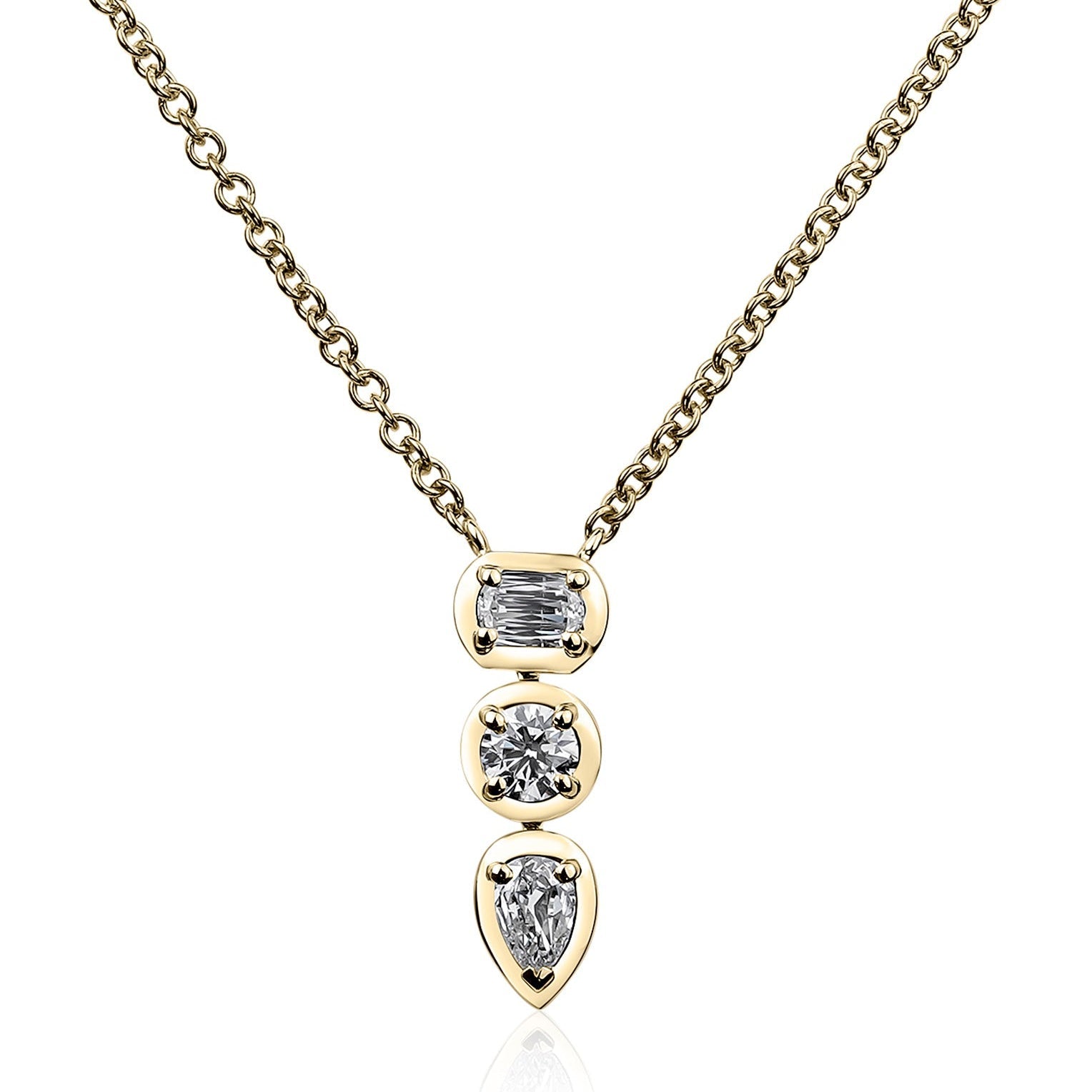 Christopher Designs neckl Christopher Designs 14k Yellow Gold Love Luxe L'Amour Crisscut Diamond Pendant