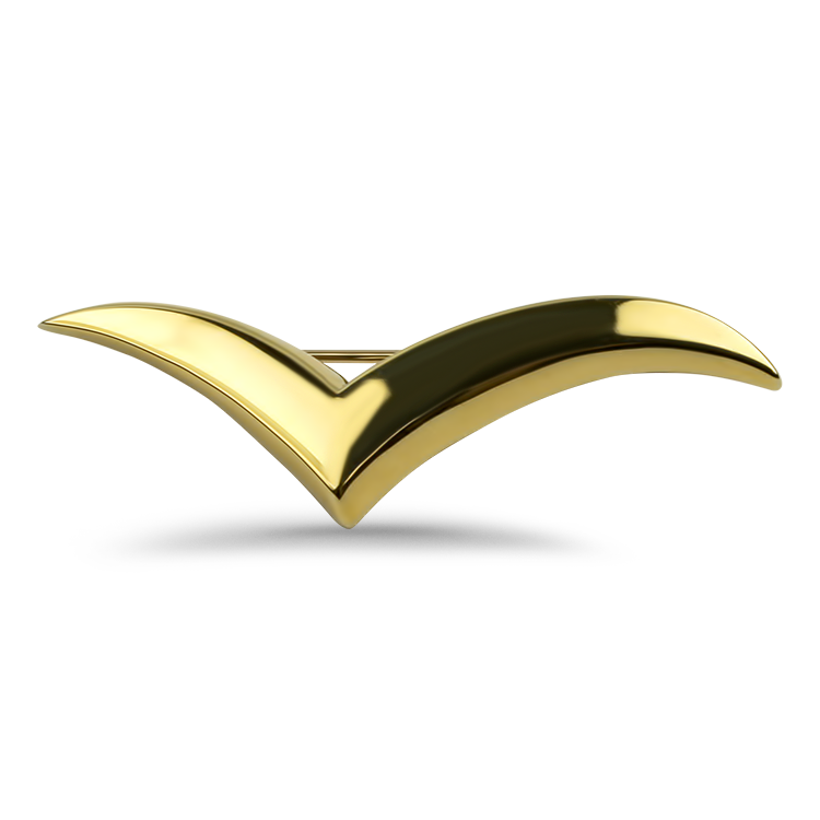 Estate AGA Correa Accessories Estate 18K Yellow Gold Tiffany & Company Wing Pin