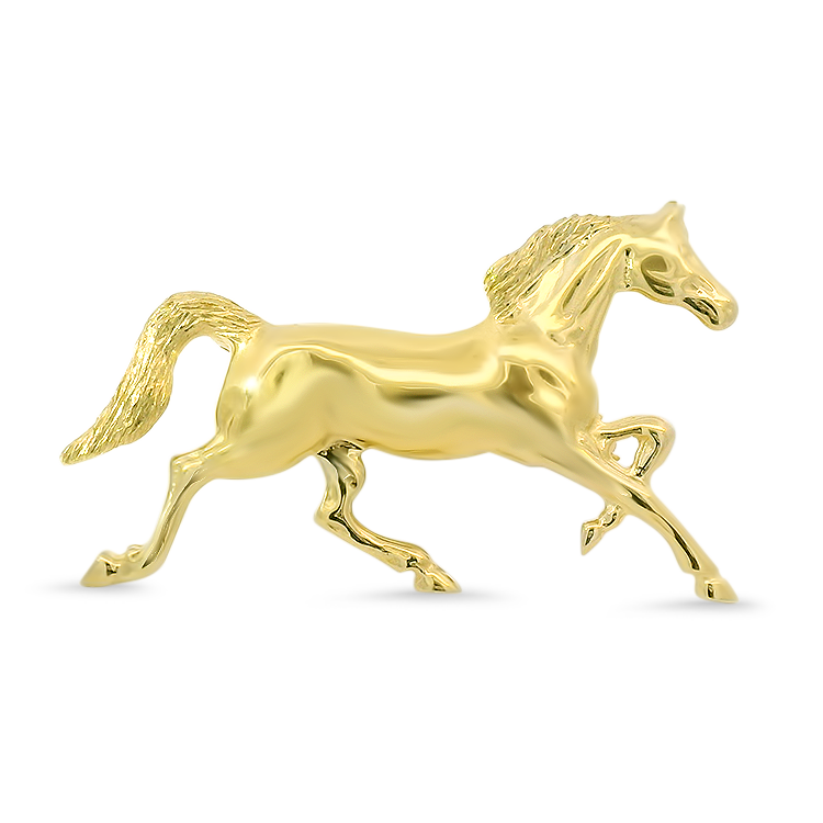 Estate AGA Correa Pins & Brooches Estate A.G.A Correa 14k Yellow Horse Llanfihangel Pin