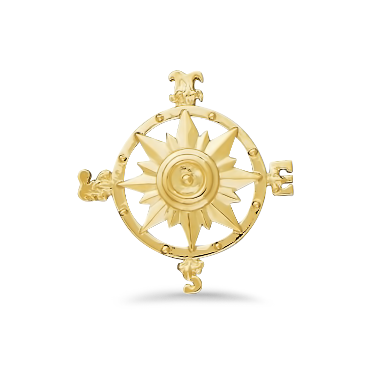 Estate AGA Correa Pins & Brooches Estate A.G.A Correa 18k Yellow Gold Compass Brooch/Pendant