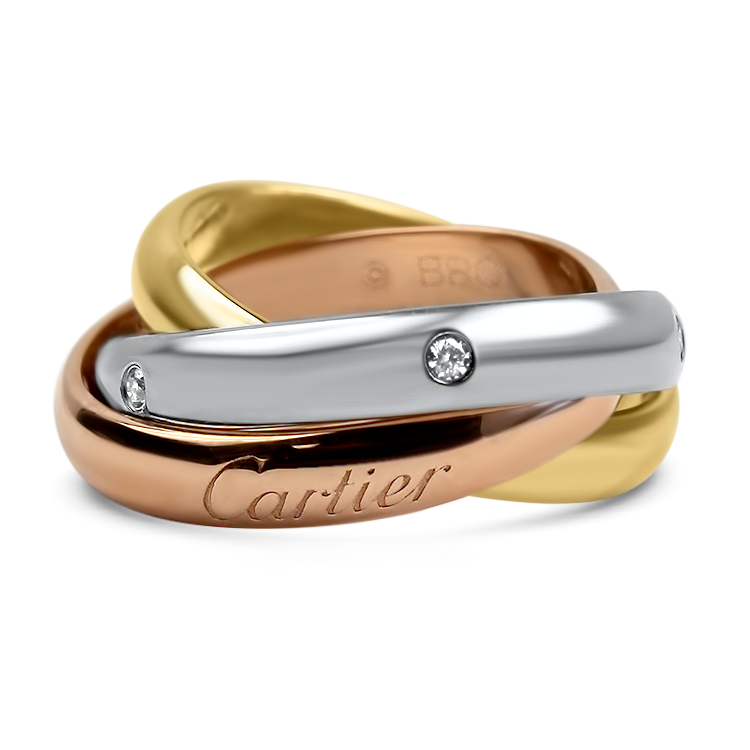 Cartier diamond trinity ring hotsell