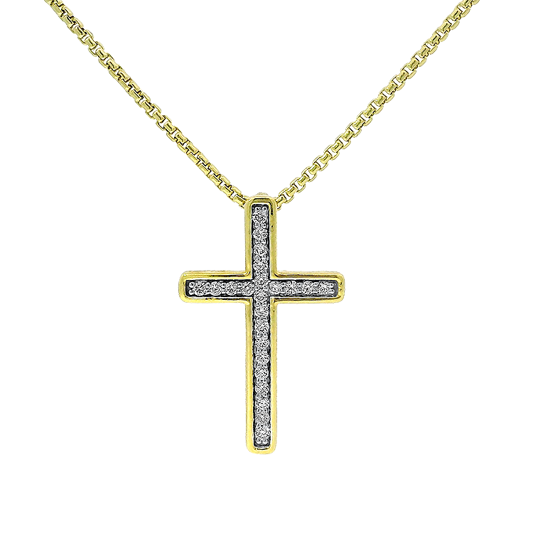 Gold Chain Png Cross Necklace Transparent Estate David Yurman