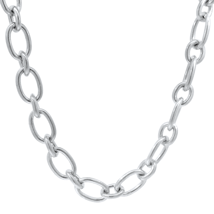 Tiffany & Co. Estate Sterling Silver Oval Link Necklace – Springer's