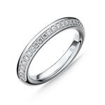 Hearts on Fire Engagement Wedding Band Hearts On Fire Barre 18K White Gold Pave Diamond Band 6.5