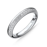 Hearts on Fire Engagement Wedding Band Hearts On Fire Barre 18K White Gold Pave Diamond Band 6.5
