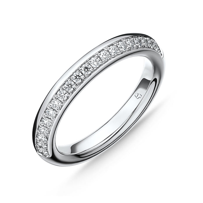 Hearts on Fire Engagement Wedding Band Hearts On Fire Barre 18K White Gold Pave Diamond Band 6.5