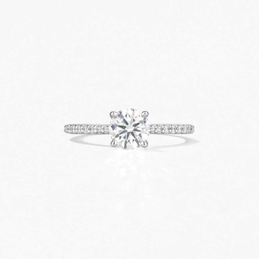 Hearts on Fire Engagement Engagement Ring Hearts On Fire Camilla Platinum Diamond Engagement Ring - 0.1 ctw HBRCAMH0118PLC-H 1.0 / 6.5