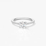Hearts on Fire Engagement Engagement Ring Hearts On Fire Camilla Platinum Diamond Engagement Ring - 0.1 ctw HBRCAMH0118PLC-H 1.0 / 6.5
