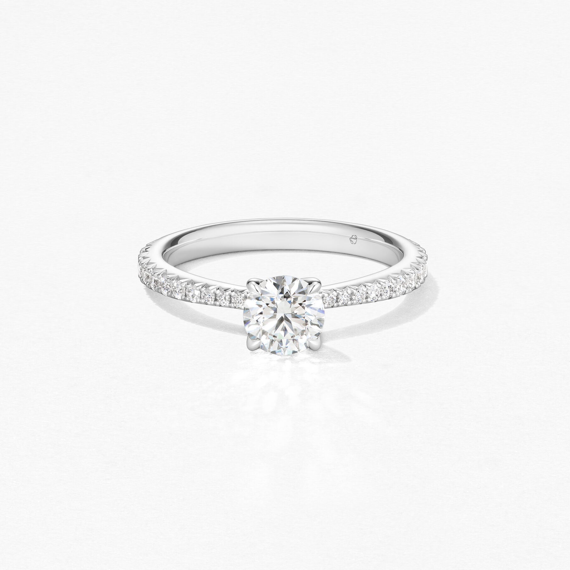 Hearts on Fire Engagement Engagement Ring Hearts On Fire Platinum Vela Solitaire Round Diamond Engagement Ring - 1.26 ctw 6.5