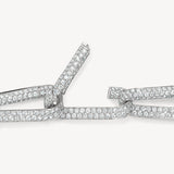 Hearts on Fire Bracelet Hearts On Fire Inside Out 18k White Gold Pave Link Diamond Bracelet