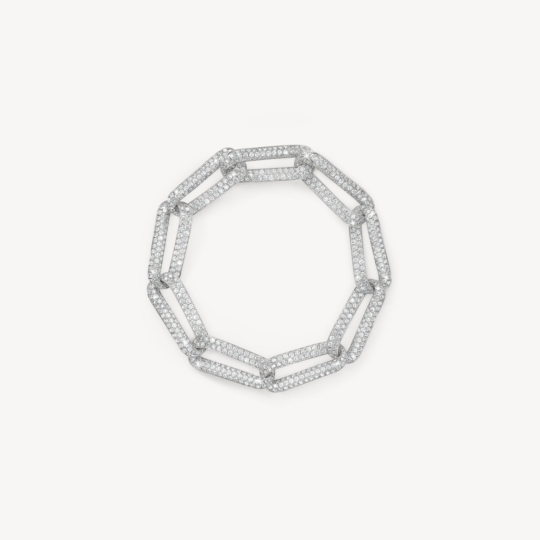 Hearts on Fire Bracelet Hearts On Fire Inside Out 18k White Gold Pave Link Diamond Bracelet