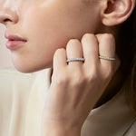 Hearts on Fire Ring Hearts on Fire Platinum Vela French Cut Pavé Round Diamond Band