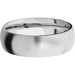 Lashbrook Custom Cobalt Chrome + Satin Finish 7 mm wide Domed Cobalt Chrome band.