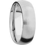 Lashbrook Custom Cobalt Chrome + Satin Finish 7 mm wide Domed Cobalt Chrome band.