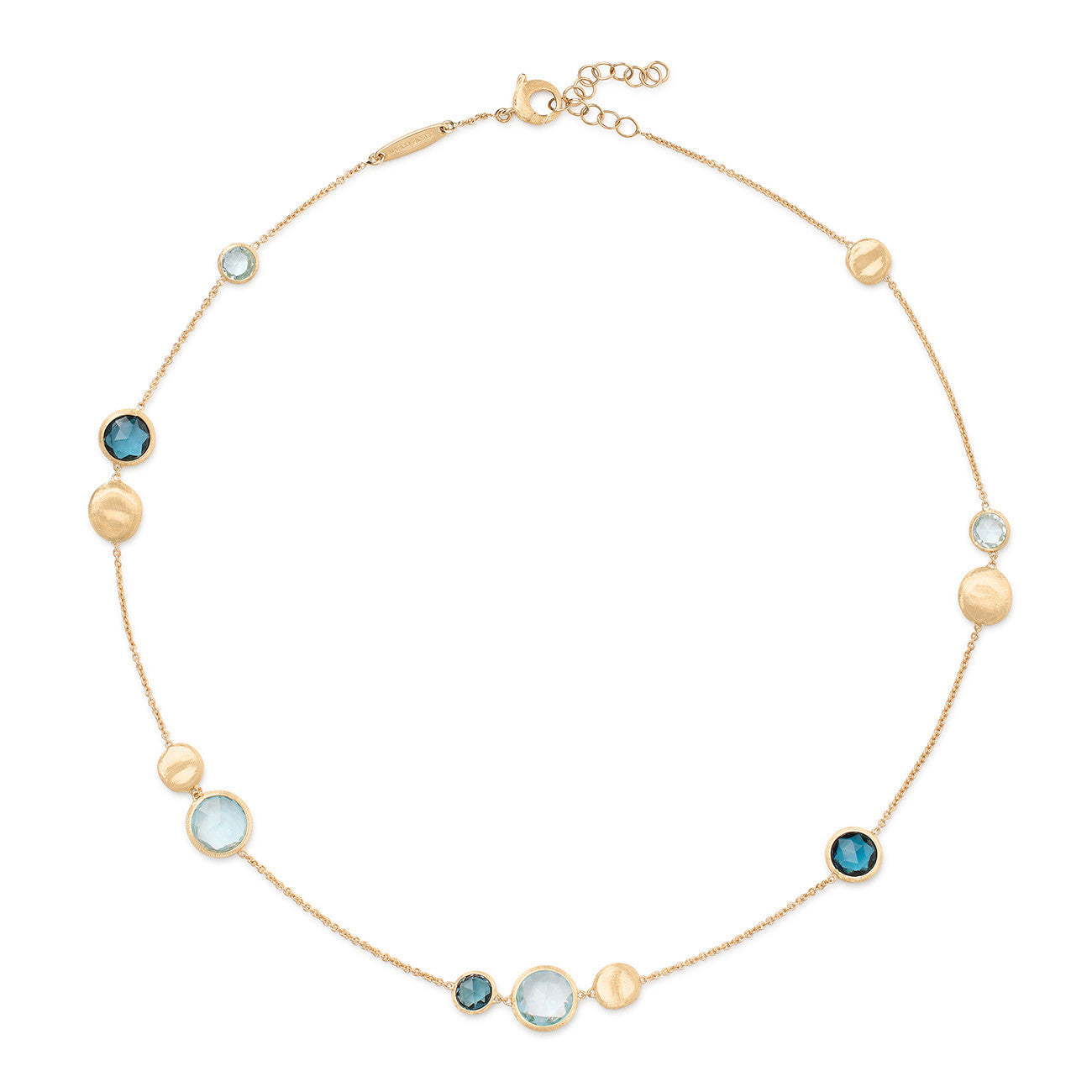 Marco Bicego Necklaces and Pendants Marco Bicego 18k Yellow Gold Jaipur Mixed Blue Topaz Necklace