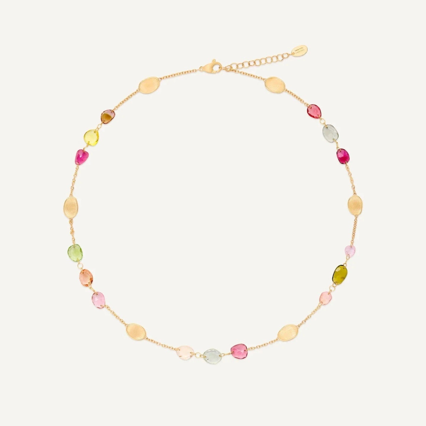 Marco Bicego 18k Yellow Gold Lunaria Mixed Tourmaline Necklace