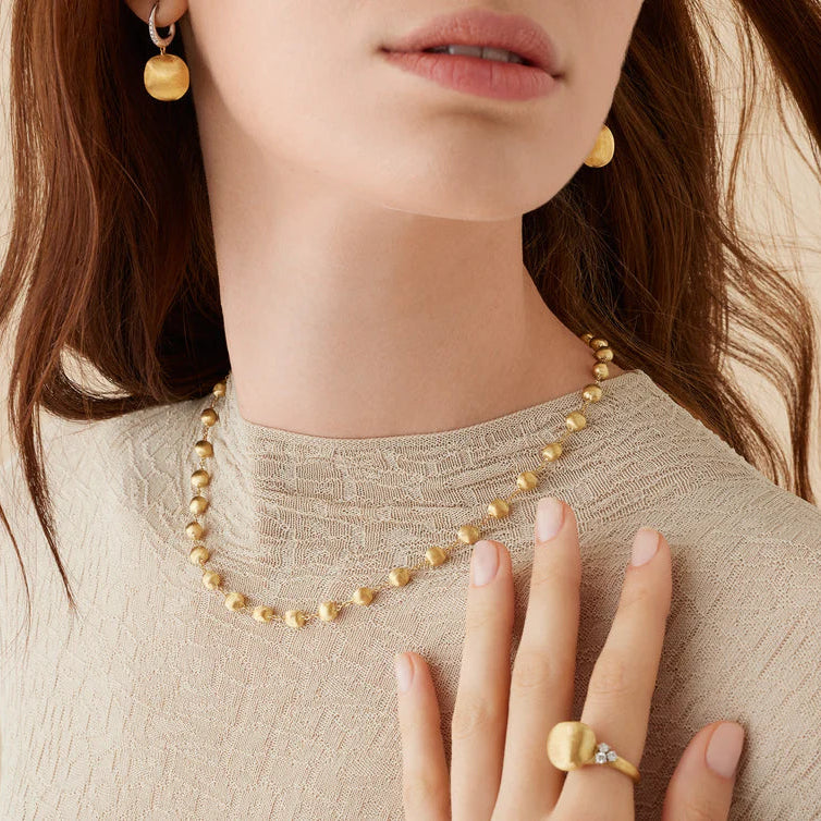 Marco Bicego Necklaces and Pendants Marco Bicego Africa 18k Yellow Gold Bead Necklace – 16.5"