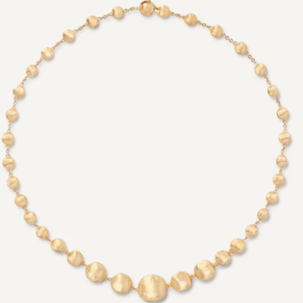 Marco Bicego Necklaces and Pendants Marco Bicego Africa 18k Yellow Gold Graduated Satin Bead Necklace