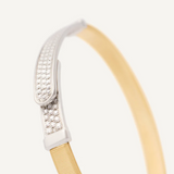 Marco Bicego Bracelet Marco Bicego Masai Collection 18k Yellow and White Gold Coil and Diamond Pavé Bangle Bracelet