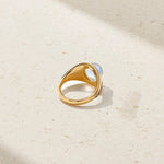 Mark Henry Mark Henry 18k Yellow Gold Diamond and Moonstone Ring