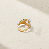 Mark Henry Mark Henry 18k Yellow Gold Diamond and Moonstone Ring