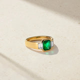 Mark Henry Mark Henry 18k Yellow Gold Emerald and Diamond Ring