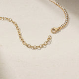 Mark Henry Necklaces and Pendants Mark Henry 18k Yellow Gold Half Emerald and Half Diamond Tennis Necklace