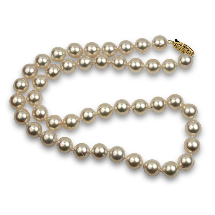 Mastoloni 14k Yellow Gold Cultured Pearl Strand Necklace 17.5
