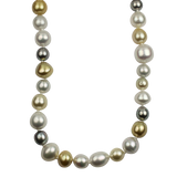 Mastoloni Necklaces and Pendants Mastoloni 18k Yellow Gold Multi-Color Pearl Strand Necklace 39.5"