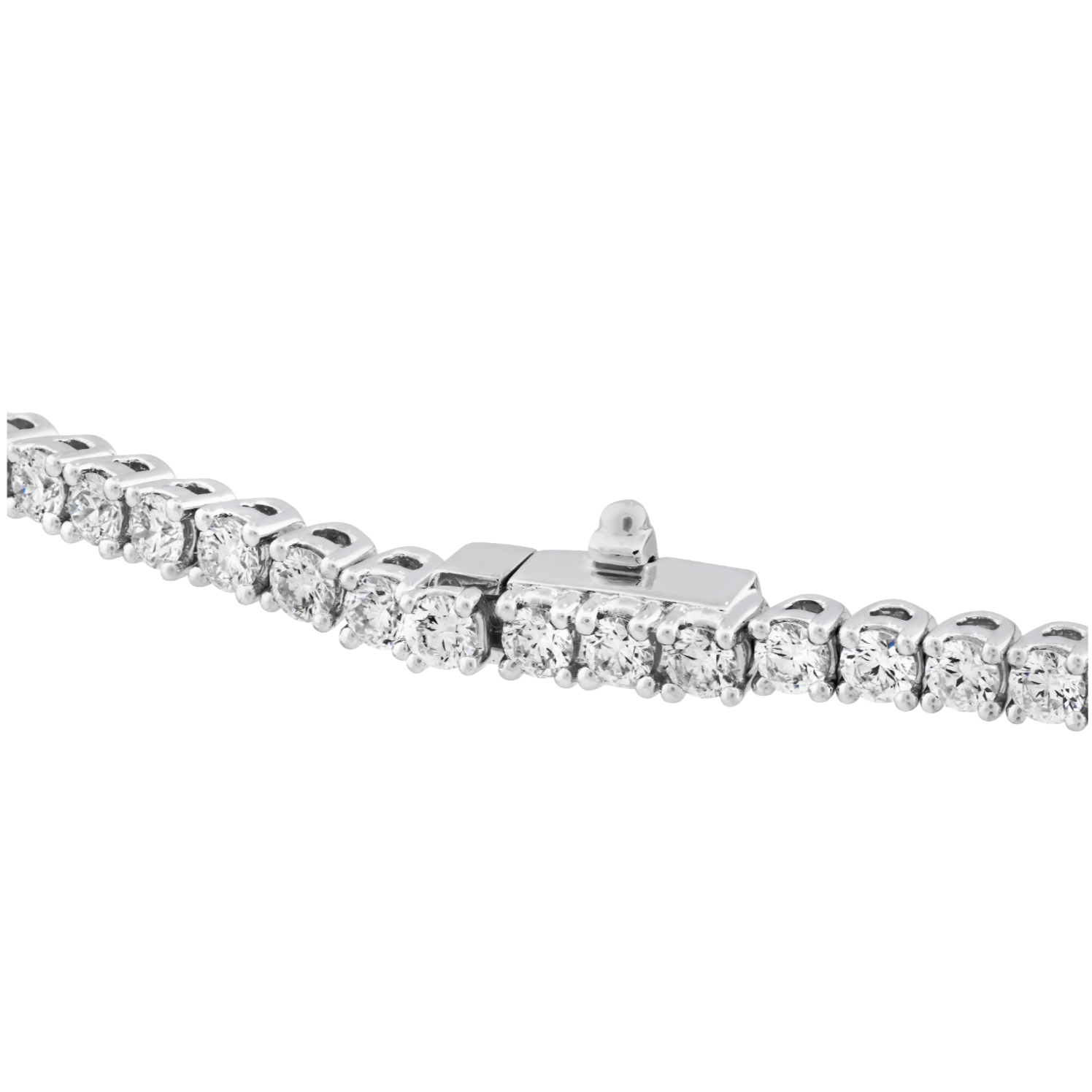 Memoire Bracelet Memoire 18k White Gold Classic 4-Prong Diamond Line Tennis Bracelet