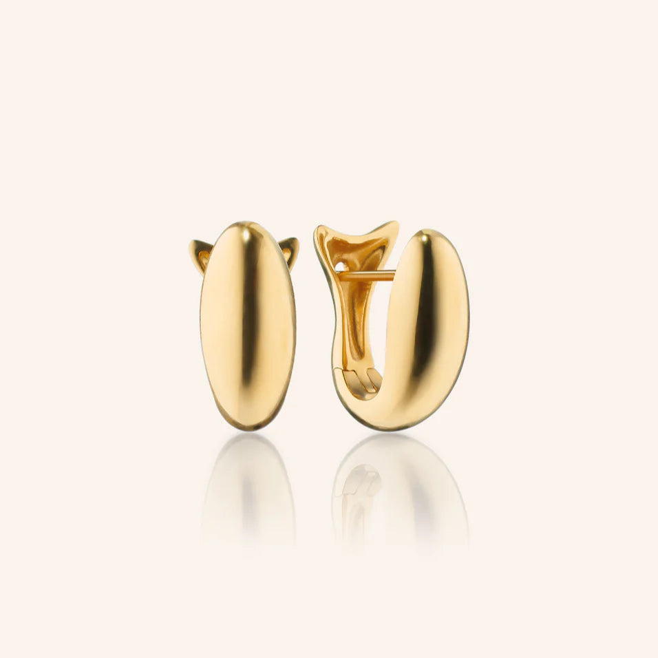 Monica Rich Kosann Earrings Monica Rich Kosann 18k Yellow Gold Small Perseverance Huggie Earrings