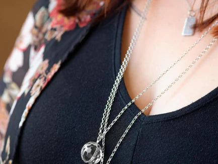 Monica Rich Kosann Necklaces and Pendants Monica Rich Kosann Sterling Silver Extra-Large Carpe Diem Charm with Faceted Rock Crystal