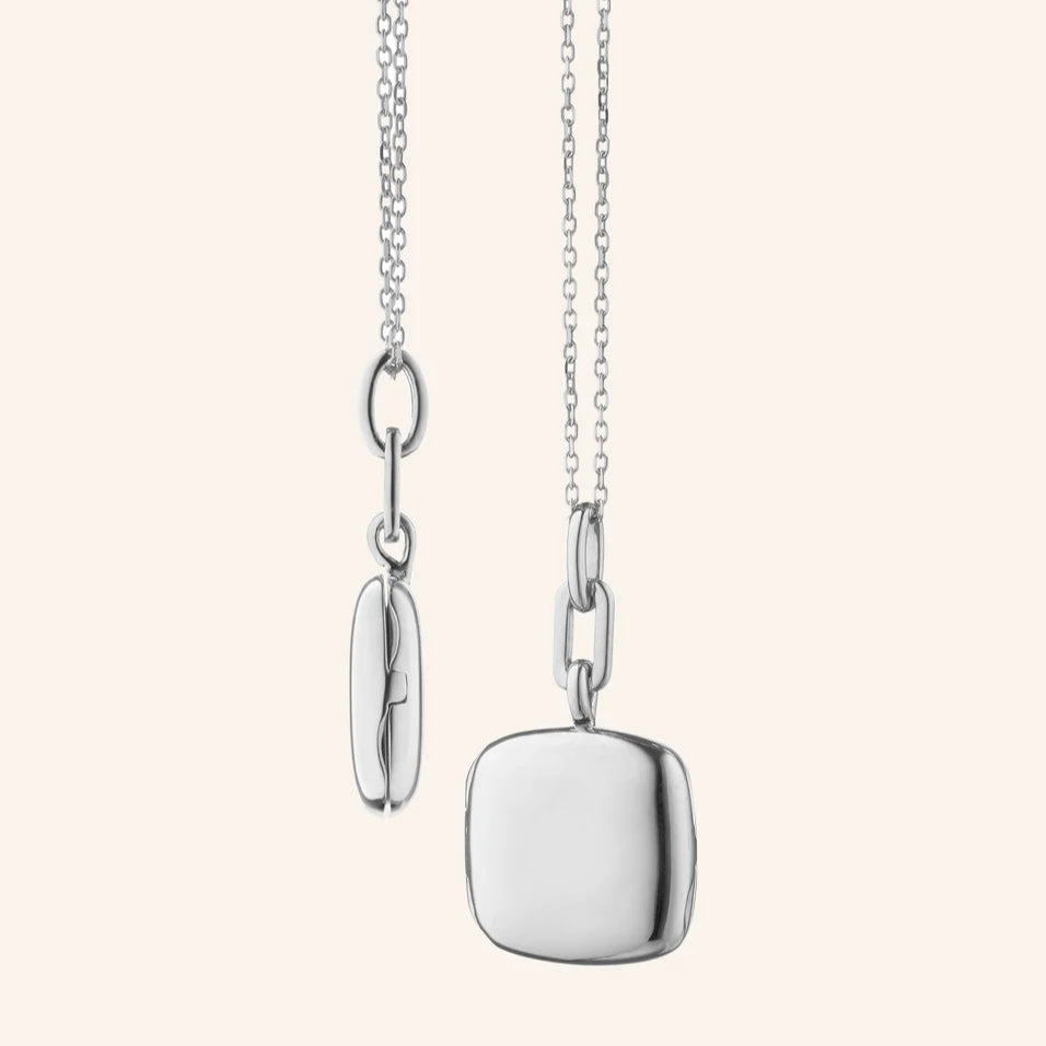 Monica Rich Kosann Necklaces and Pendants Monica Rich Kosann Sterling Silver Viv Locket Necklace