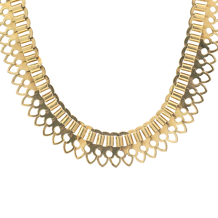 PAGE Estate Necklaces and Pendants Antique 18k Yellow Gold French Collar Necklace