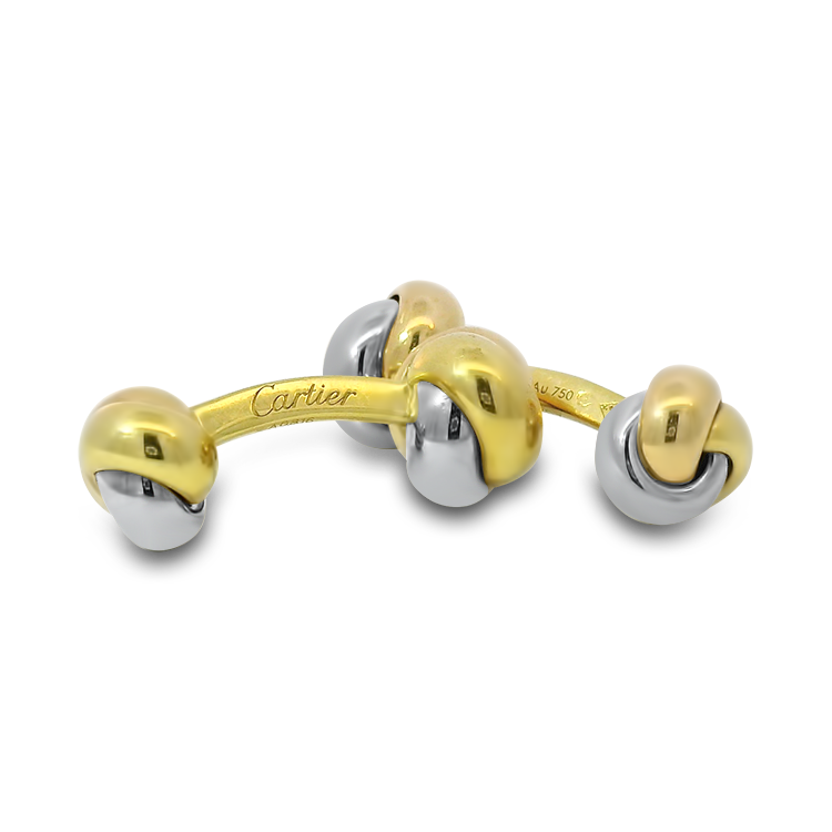 Cartier Estate 18K Tri-Color Gold Trinity Cufflinks – Springer's