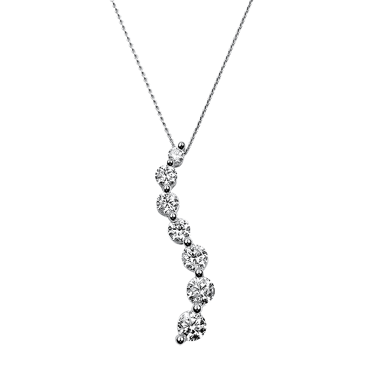 7 diamond journey necklace Clearance
