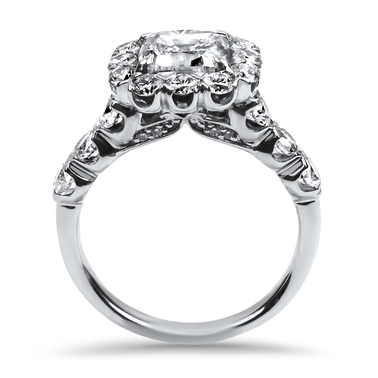 Estate 14k White Gold Christopher Designs Diamond Engagement Ring