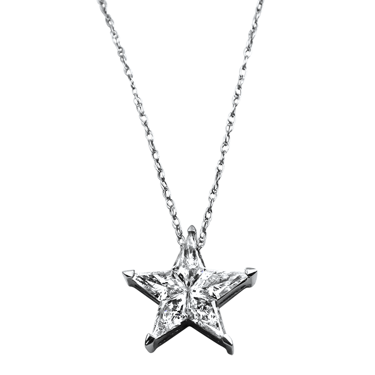 PAGE Estate Necklaces and Pendants Estate 14K White Gold Diamond Star Necklace