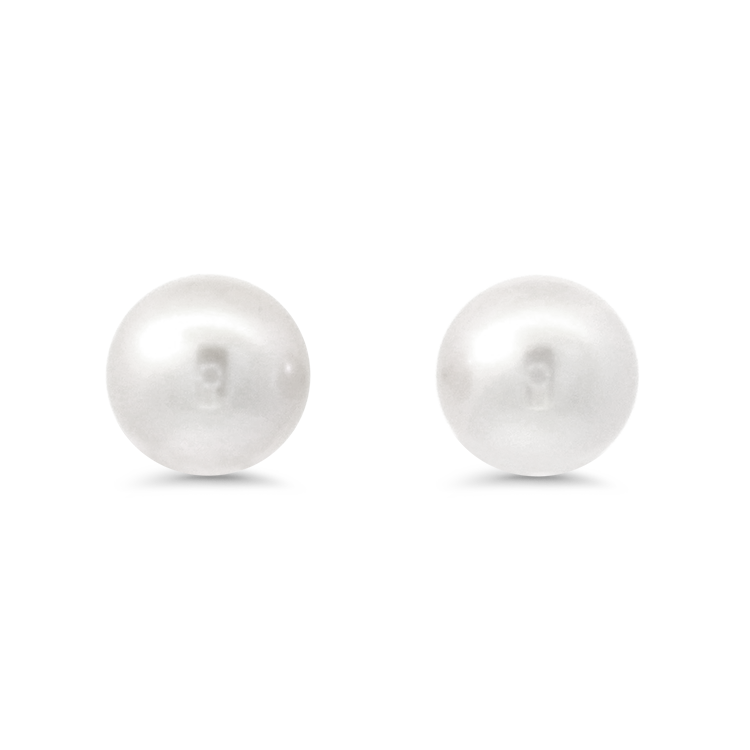 PAGE Estate Earring Estate 14k White Gold Pearl Stud Earrings
