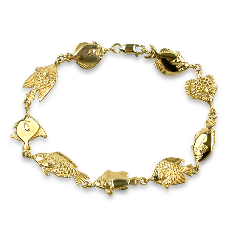 Gold 2025 fish bracelet