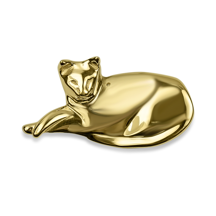 PAGE Estate Pins & Brooches Estate 14K Yellow Gold Cat Brooch
