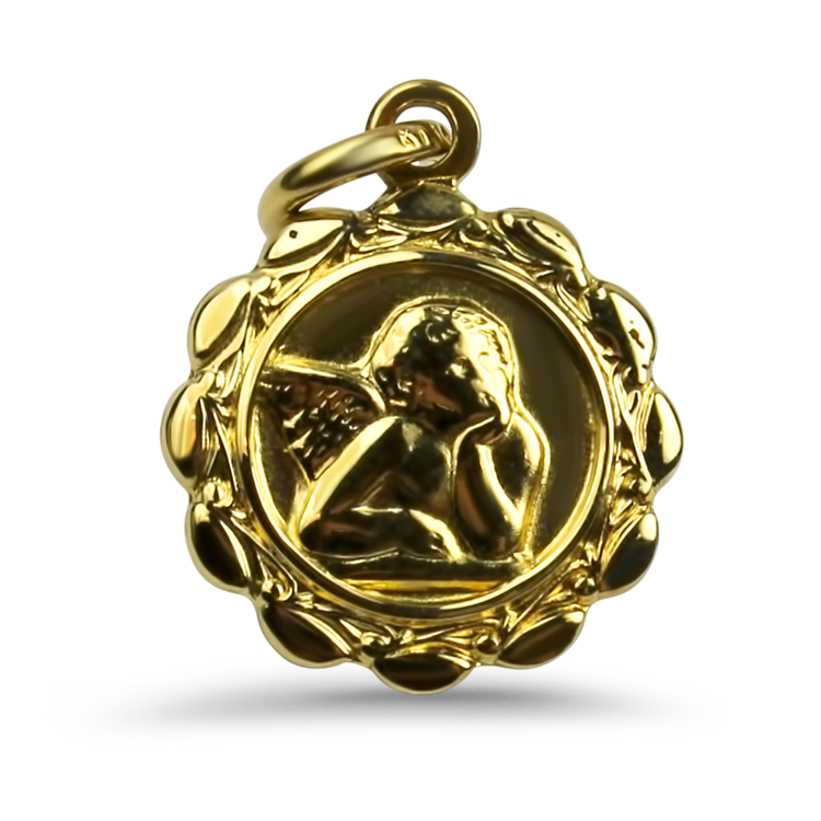 Cherub sales gold pendant
