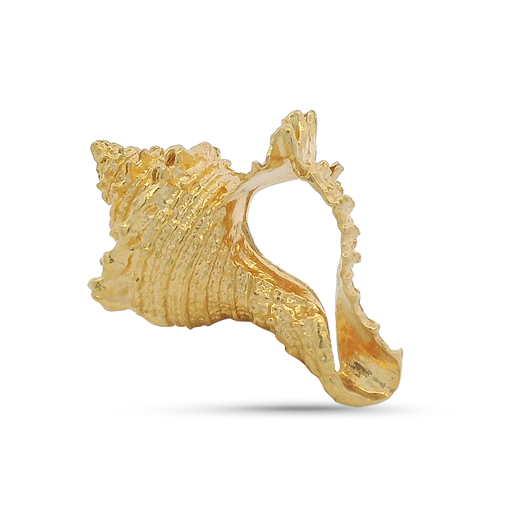 PAGE Estate Charm Estate 14k Yellow Gold Conch Shell Pendant